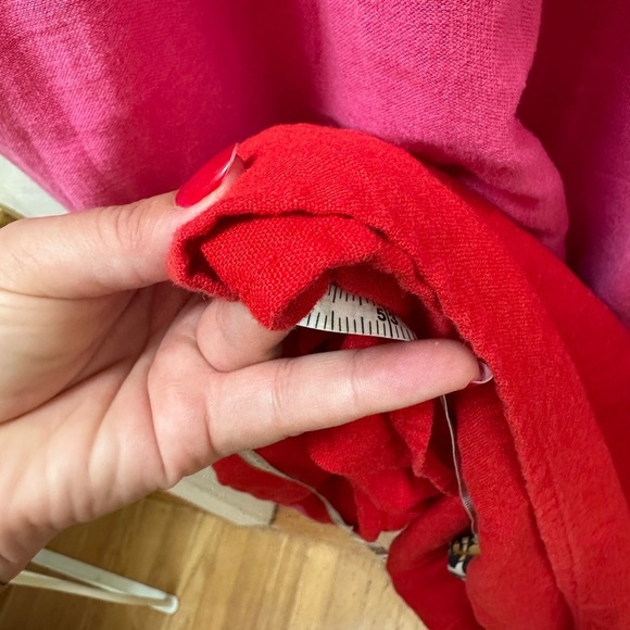 Tabitha Brown Pink Red Tie Front Sleeveless Maxi Dress Size S Small long - Picture 4 of 8